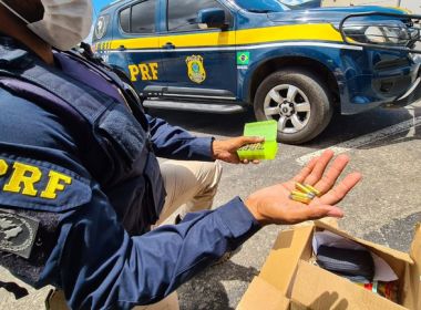 PRF apreende quase 40 munições dentro de meia em ônibus interceptado em Jequié