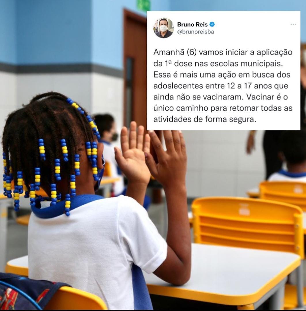 Prefeitura aplica amanhã a 1ª dose nas escolas municipais