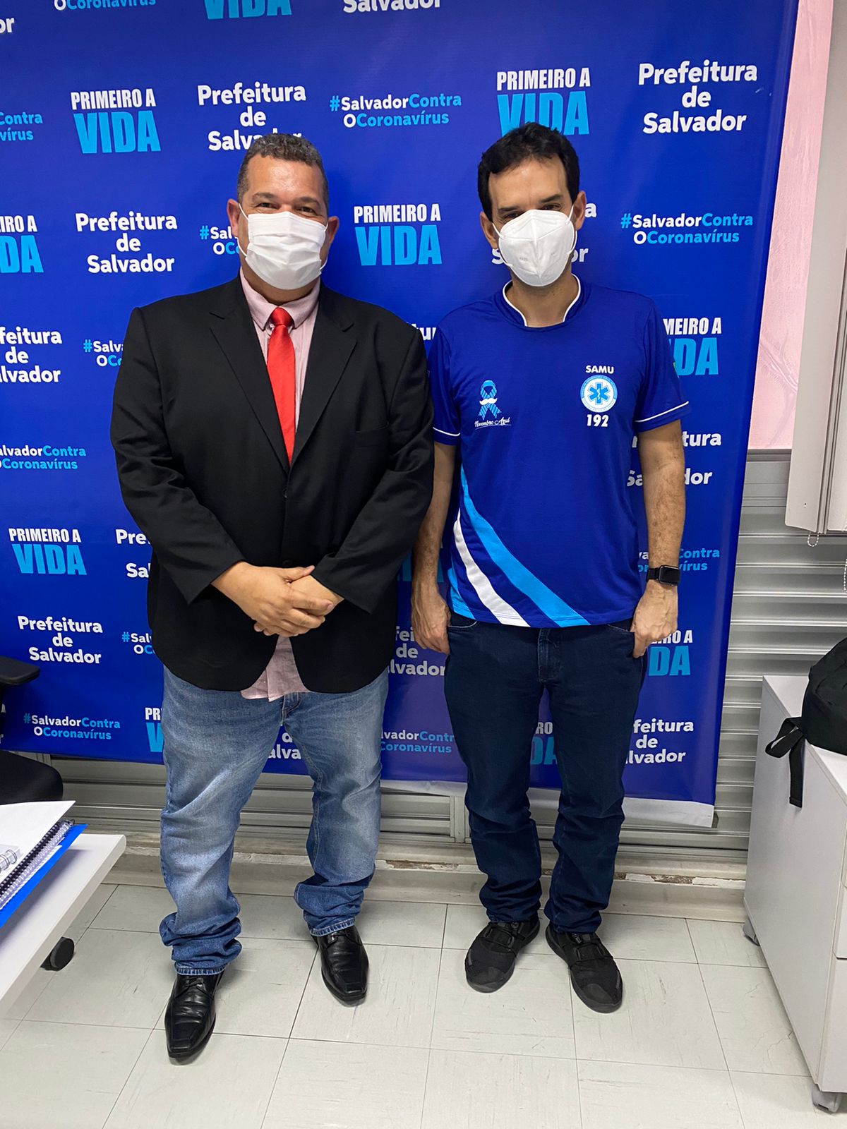 O vereador “Gordinho da Favela”, encontrou-se com o Secretário de Saúde Léo Prates nesta quarta-feira