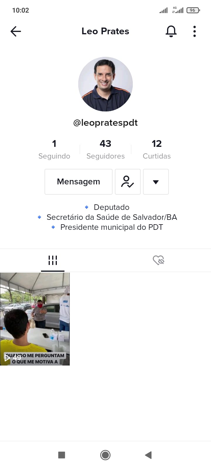 Léo Prates lança perfil no Tik Tok