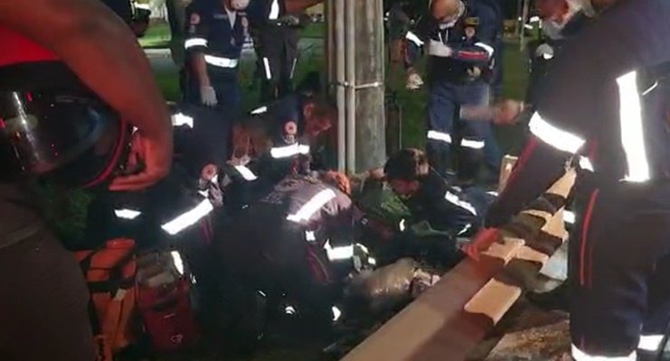 Após atropelar agente da Transalvador, homem é visto deixando local do acidente.