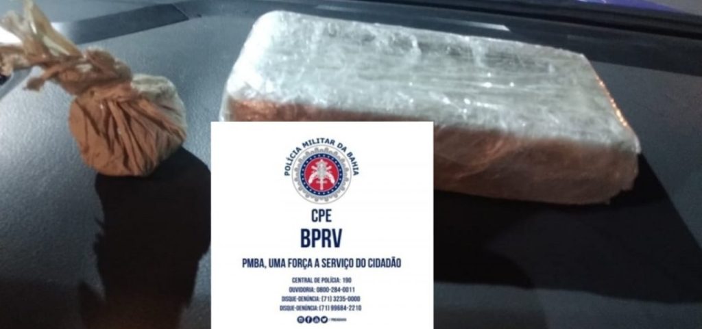 Cerca de 1kg de droga foi apreendido na BA-131, no interior da Bahia