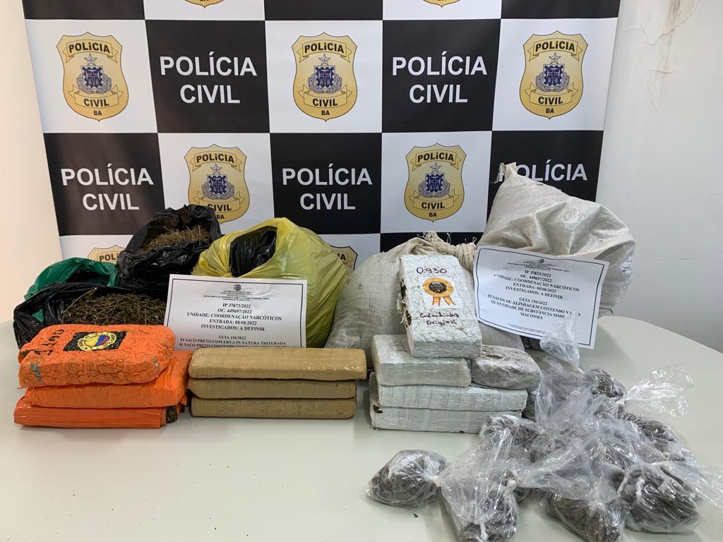 Polícia Civil apreende trinta quilos de maconha em Sussuarana