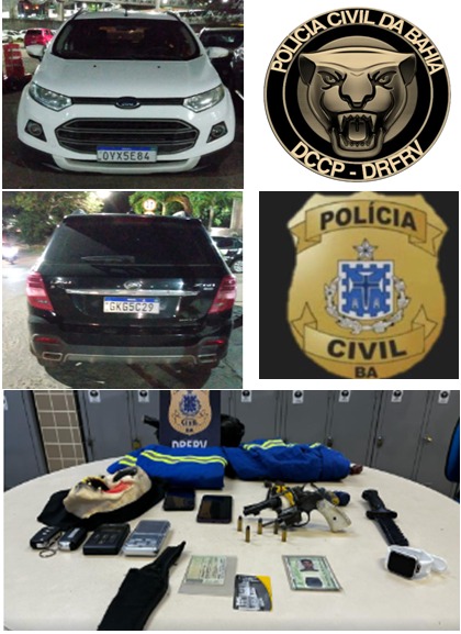 Polícia prende dupla com carros roubados na Região Metropolitana de Salvador