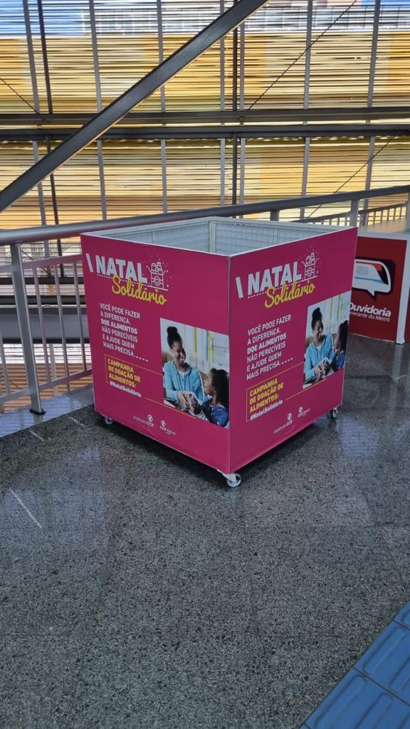 Natal Solidário | CCR Metrô Bahia realiza campanha de arrecadação de alimentos em estações