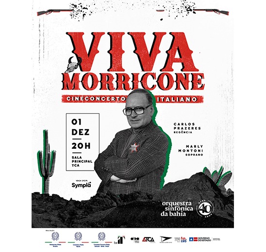 OSBA faz concerto especial em homenagem a Ennio Morricone, autor de trilhas históricas do cinema