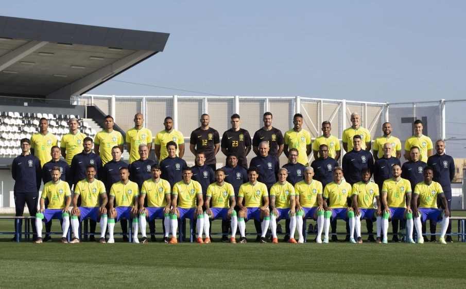 Foto oficial da Seleção Brasileira para a Copa do Mundo FIFA Qatar 2022