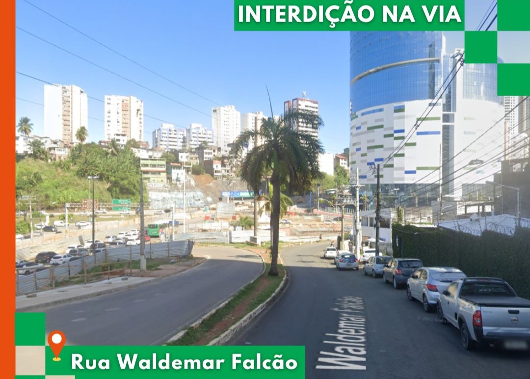 Salvador: Trânsito é alterado temporariamente em trecho da Waldemar Falcão no acesso à rua Lucaia