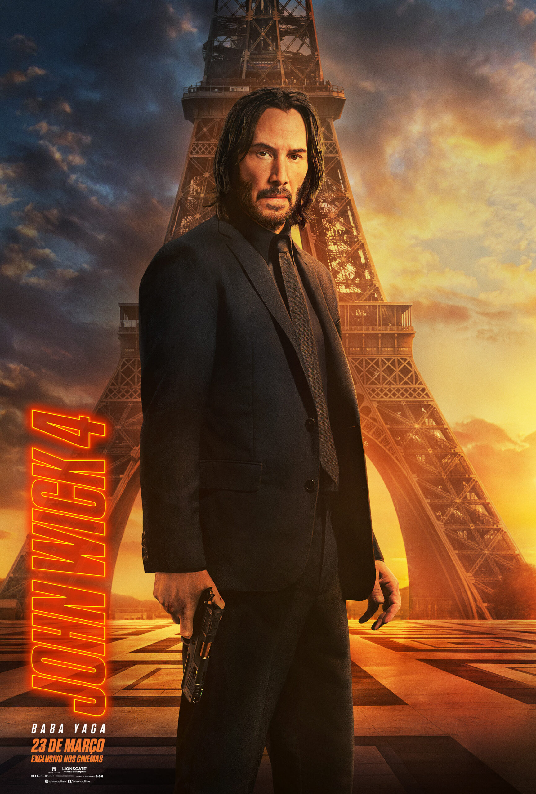 Keanu Reeves estampa cartaz de “John Wick 4: Baba Yaga”