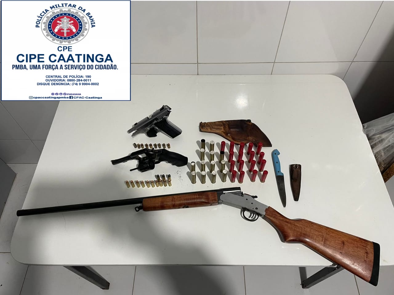 Polícia Militar intercepta homem armado com três armas em Remanso, no norte do estado