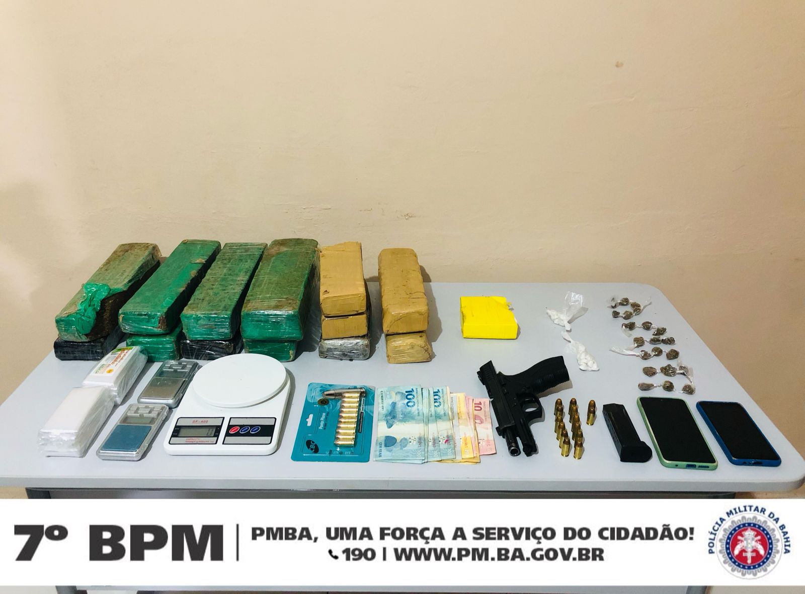 Denúncia anônima leva polícia a apreender drogas e armas em Morro do Chapéu