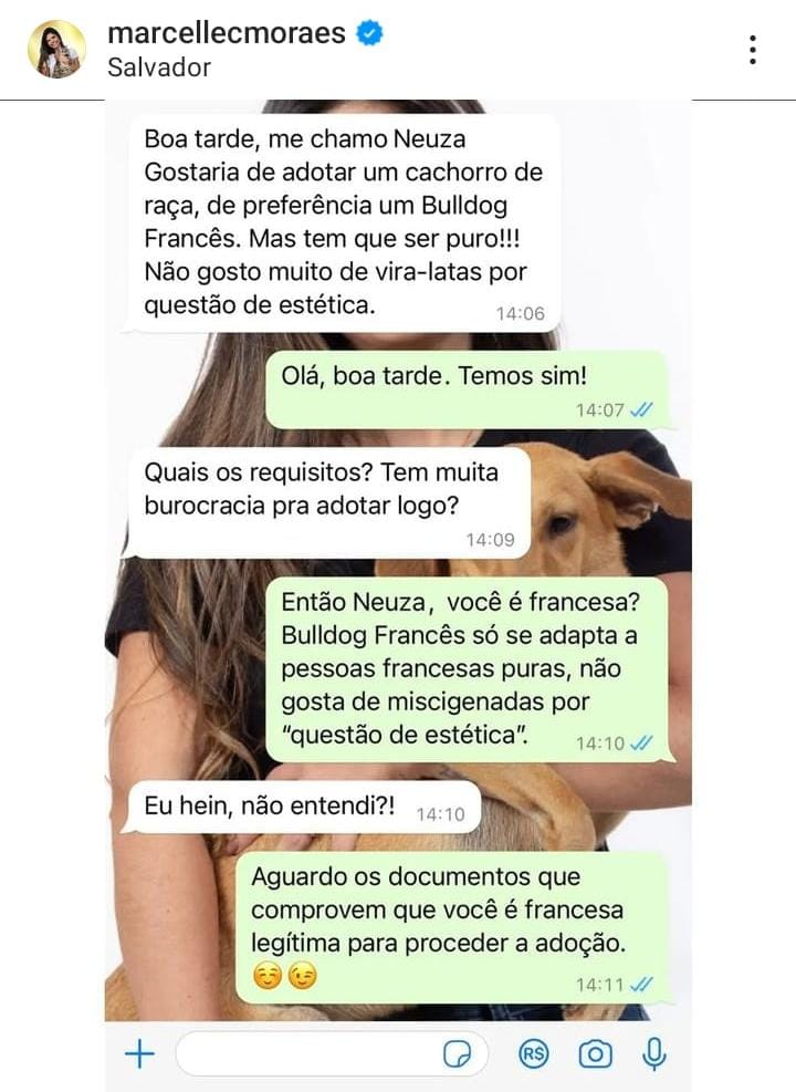 Marcelle Morais reage a pedido de adoção inusitado nas redes sociais