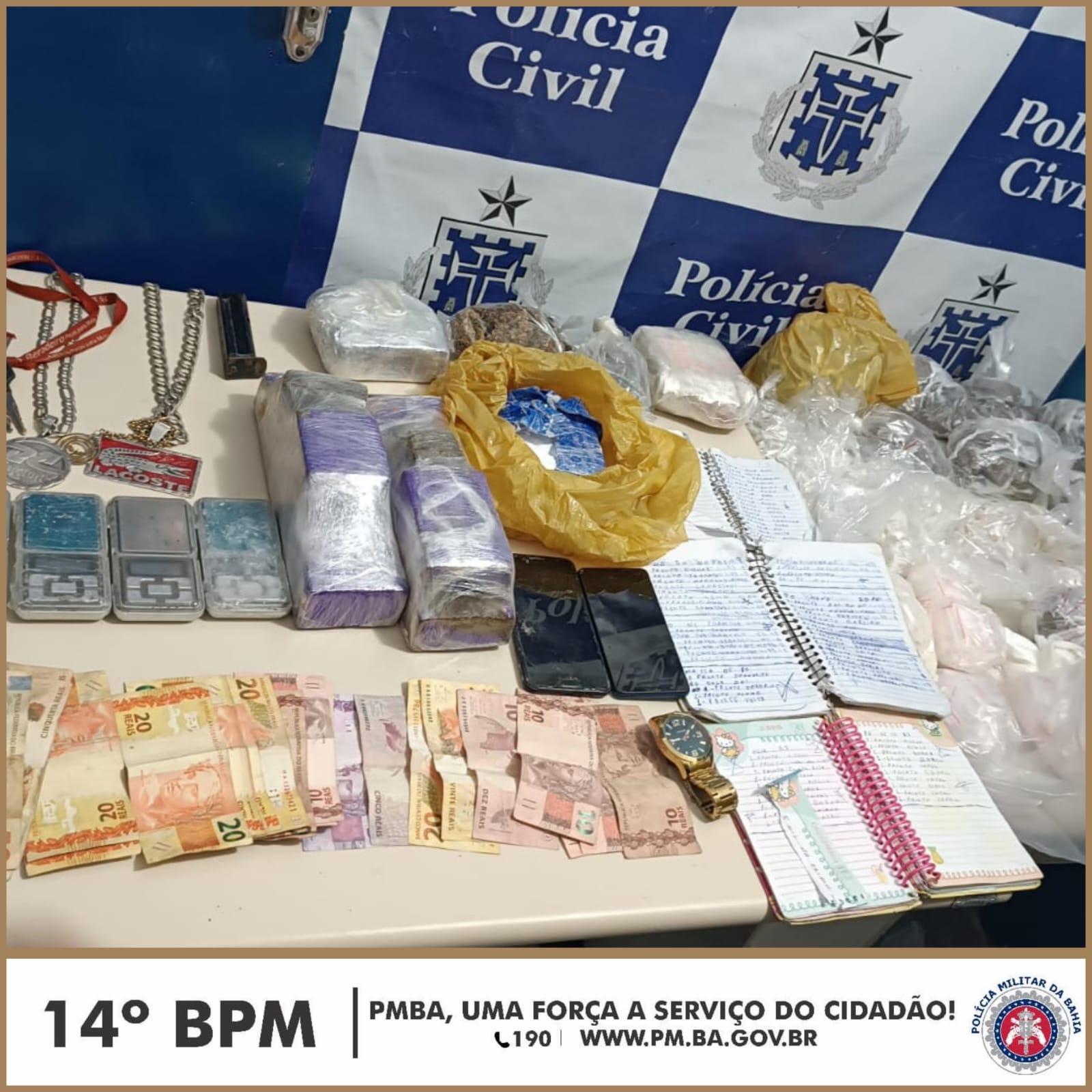 Em operação, PM apreende mais de 1500 porções de drogas no Município de Nazaré