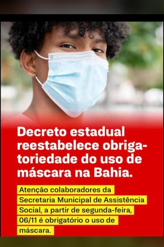 Governo da Bahia nega obrigatoriedade do uso de máscaras