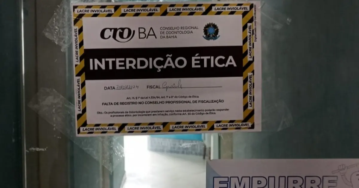 CRO-BA e Polícia Militar interditam consultório por exercício ilegal da Odontologia em Itajuípe
