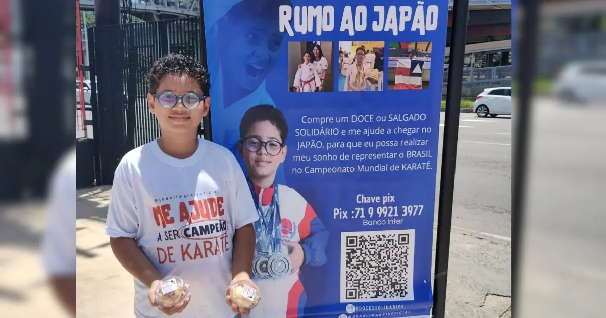 Atleta baiano de 11 anos precisa de ajuda para participar do Mundial de Karatê no Japão