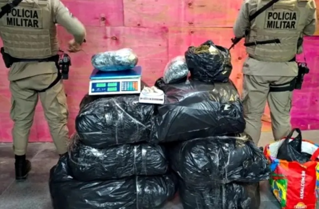 PM apreende 100kg de maconha dentro de imóvel abandonado em Feira de Santana