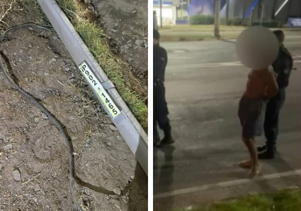 Homem é preso em flagrante tentando furtar fios na Avenida Bonocô