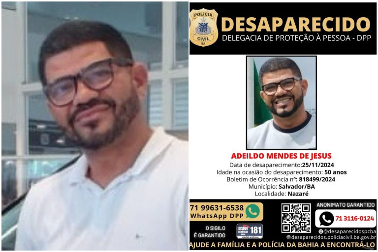 BAIRRO DE NAZARÉ: Chefe de farmácia de maternidade desaparece após sair do trabalho