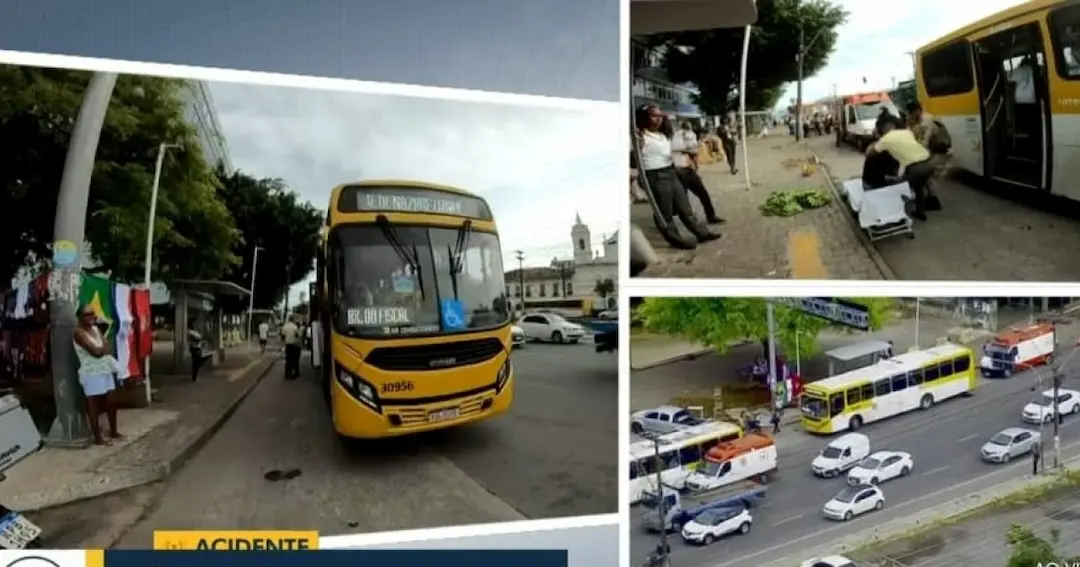 Acidente entre dois ônibus deixa nove feridos perto da Feira de São Joaquim