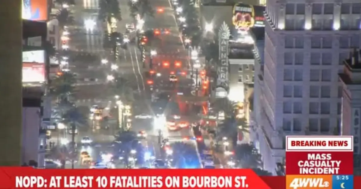Nova Orleans: dez mortos após veículo avançar contra a multidão na Bourbon Street