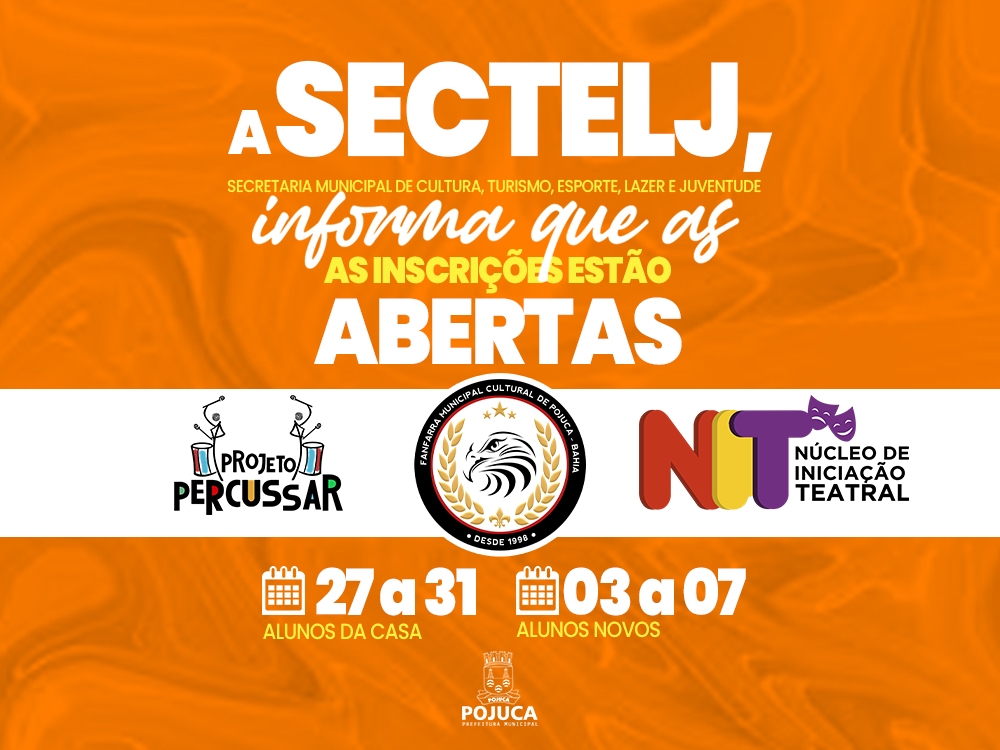 Pojuca Abre Inscrições para Projetos Culturais que Prometem Revolucionar a Cena Artística da Cidade