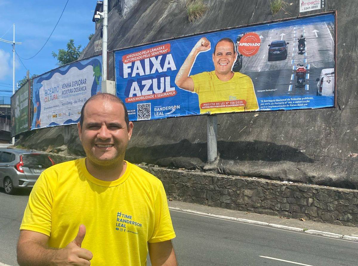 Primeira Faixa Azul de Salvador entra em operação; Randerson Leal comemora avanço