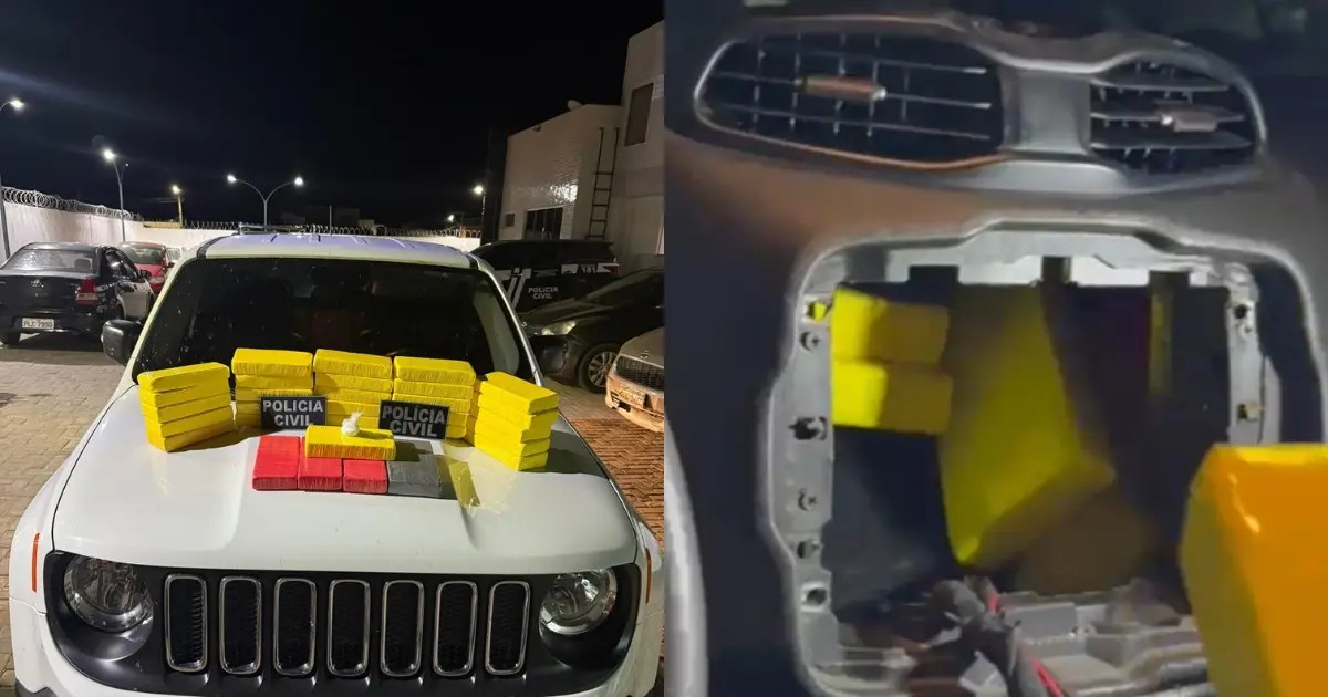 Polícia intercepta carro com cocaína avaliada em R$ 1,2 milhão na BA-052