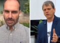 Crise entre Eduardo Bolsonaro e Tarcísio é contida após intervenção de Jair Bolsonaro; deputado retoma mandato sob restrições familiares