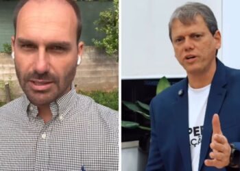 Crise entre Eduardo Bolsonaro e Tarcísio é contida após intervenção de Jair Bolsonaro; deputado retoma mandato sob restrições familiares