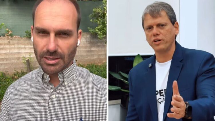 Crise entre Eduardo Bolsonaro e Tarcísio é contida após intervenção de Jair Bolsonaro; deputado retoma mandato sob restrições familiares
