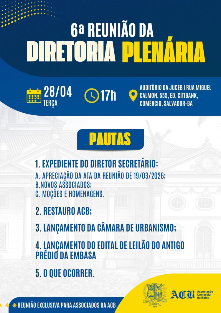 6ª Reunião Plenária da Diretoria da ACB reforça novo momento da entidade sob liderança de Isabela Suarez.