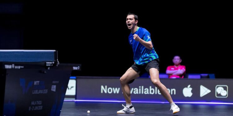 Hugo Calderano perde na final e vê chance de tricampeonato no WTT da Eslovênia escapar.