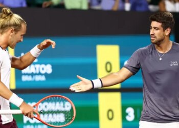 Rafael Matos e Orlando Luz avançam às semifinais de duplas do ATP de Cincinnati.