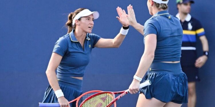A paulista Luisa Stefani está nas quartas de final do torneio de duplas do US Open.