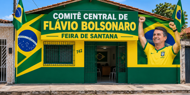 Zé Ronaldo inaugura comitê de Flávio Bolsonaro em Feira e amplia articulação política no interior da Bahia