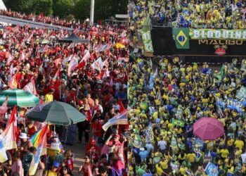 Atos por Lula e Flávio ficam a apenas 2 km de distância em Brasília