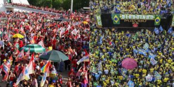 Atos por Lula e Flávio ficam a apenas 2 km de distância em Brasília